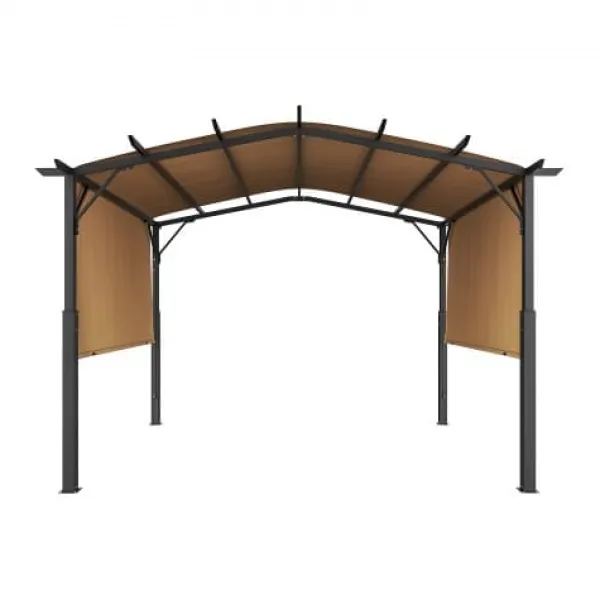 Clearance Pergola, 365x305x254 cm, Beige, Metal Buer, Spalier, Lysthuse Uden Tag