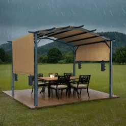 Buer, Spalier, Lysthuse Uden Tag^Pergola, 304.8x304.8x254 cm, Beige, Metal