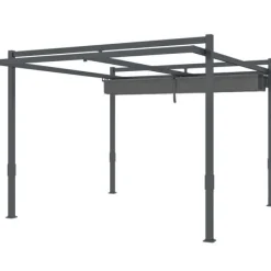 Online Pergola, 358x320x245 cm, Grå Buer, Spalier, Lysthuse Uden Tag