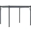 Outlet Pergola/pavillon 3×3×2,23 m, skydetag, aluminium, kulgrå/mørkegrå Buer, Spalier, Lysthuse Uden Tag