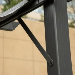 Outlet Pergola/pavillon 3×3×2,23 m, skydetag, aluminium, kulgrå/mørkegrå Buer, Spalier, Lysthuse Uden Tag