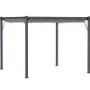 Discount Pergola/pavillon 3×3×2,23 m, skydetag, aluminium, kulgrå/mørkegrå Buer, Spalier, Lysthuse Uden Tag