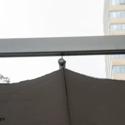 Best Pergola/pavillon 3×3×2,23 m, skydetag, aluminium, kulgrå/mørkegrå Buer, Spalier, Lysthuse Uden Tag