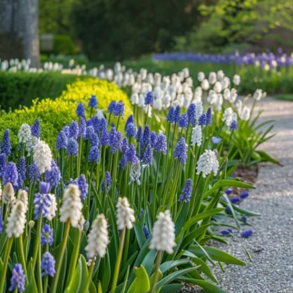Frø^Perlehyacinth løg - Sæt med 50 - Muscari 'Magic Mix' - Blomsterløg - Flerfarvet