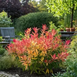 Clearance Pieris - Sæt med 2 - Pieris 'Forest Flame' - Højde 25-40cm - ⌀17cm Buskads