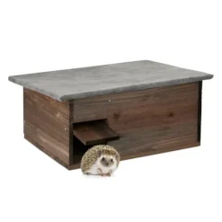 Til Fugle & Småvildt^Pindsvinehus, Træ, 20x45,5x33 cm, Brun