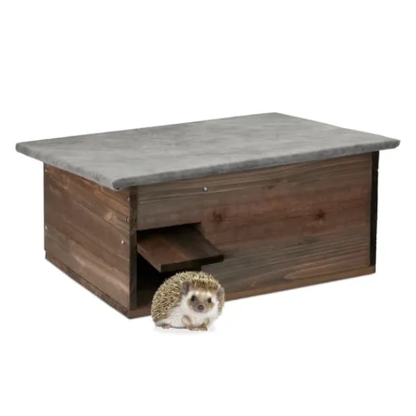 Til Fugle & Småvildt^Pindsvinehus, Træ, 20x45,5x33 cm, Brun