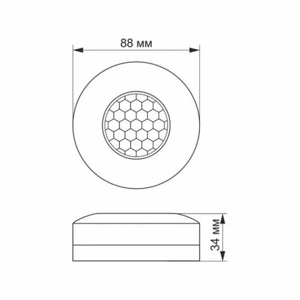 Online PIR bevægelses- og lyssensor 1200W IP20 8 meter rund Videx Bevægelsesdetektorer