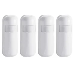 Clearance PIR Bevægelsessensor, Alarmdetektor, Trådløs 433MHz, Kompatibel med Alarmsystemer, 4PCS Bevægelsesdetektorer