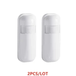 Discount PIR bevægelsessensor, trådløs 433MHz, kompatibel med alarmsystemer,2PCS Bevægelsesdetektorer