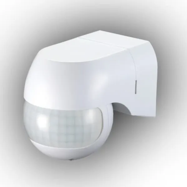 Bevægelsesdetektorer^PIR-bevægelsessensor hvid 180 grader 800W 12 meter IP44 - E+CR-PIR3/ON