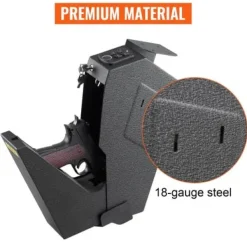 Online Pistolboks 19,3x7,4x35,6 cm Sort Stål Opbevaring Pengeskabe