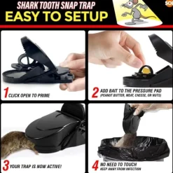 Skadedyrsfælder^6pk Mouse Traps | Heavy Duty Mice Snap Catcher Rodent Mice Reusable Pest Control