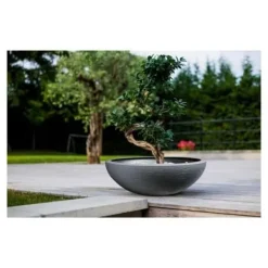 Discount Plant pot EDA Graphit Washbasin Grey Dark grey (Ø 59 x 21 cm) Krukker & Plantebeholdere