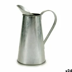 Vanding^Plant pot Ibergarden J60700-B Silver Zinc Pattern Milk jug 17 x 21,5 x 11,3 cm (24 Units)