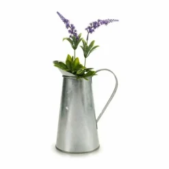 Vanding^Plant pot Ibergarden J60700-B Silver Zinc Pattern Milk jug 17 x 21,5 x 11,3 cm (24 Units)