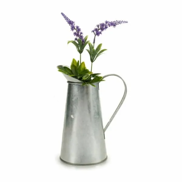 Vanding^Plant pot Ibergarden J60700-B Silver Zinc Pattern Milk jug 17 x 21,5 x 11,3 cm (24 Units)