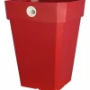New Plant pot Riviera Soleilla Squared Red 40 x 40 cm Krukker & Plantebeholdere