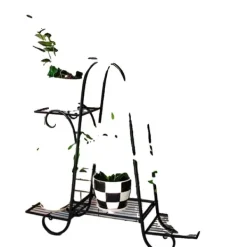 Best Plante Stativ, 6 Niveauer, Indendørs/Udendørs Brug, sort Plantestativer
