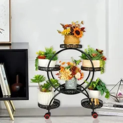 Clearance Plante Stativ, Multi-Lag, Blomsterpotte Stativ, Sort Plantestativer