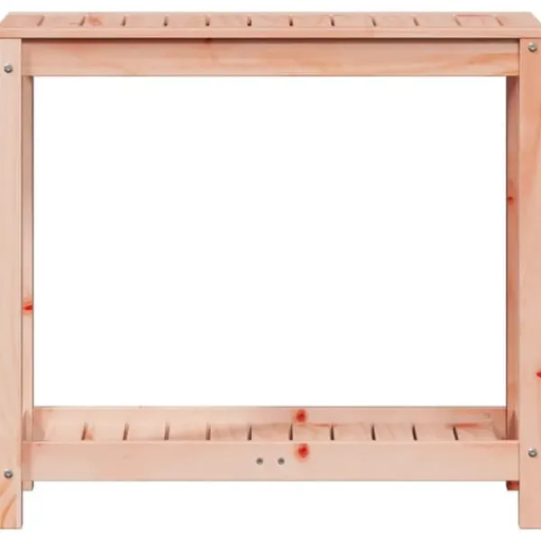 Best Plantebord i massivt douglasgran med hylde | Størrelse: 82,5x35x75 cm Plantningsbænke
