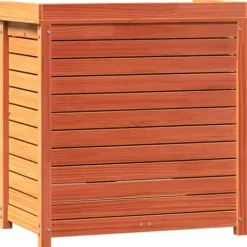 Plantningsbænke^Plantebord i massivt fyrretræ med hylder - Pottebord til have | Størrelse: 82,5x50x86,5 cm | Farve: Brun
