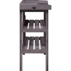 Plantningsbænke^Plantebord i massivt grantræ med hylder | 78x38x82,5 cm | Farve: Natur | Størrelse: 78x38x82,5 cm