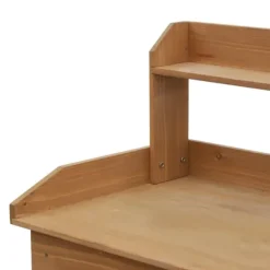 Plantningsbænke^Plantebord med balje, træ, 112 cm højt – stabilt & vejrbestandigt