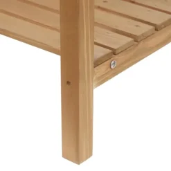 Plantningsbænke^Plantebord med balje, træ, 112 cm højt – stabilt & vejrbestandigt