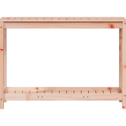 New Plantebord med hylde i massivt douglasgran - Robuste træmøbler | Størrelse: 108x35x75 cm Plantningsbænke