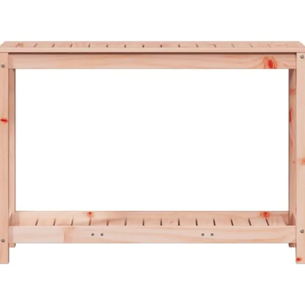New Plantebord med hylde i massivt douglasgran - Robuste træmøbler | Størrelse: 108x35x75 cm Plantningsbænke