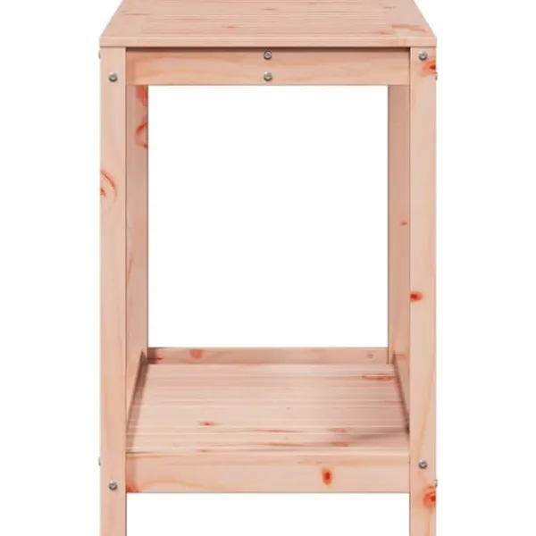 Sale Plantebord med hylde i massivt douglasgran - Robuste udendørs møbler | Størrelse: 108x50x75 cm Plantningsbænke