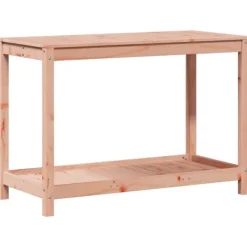 Sale Plantebord med hylde i massivt douglasgran - Robuste udendørs møbler | Størrelse: 108x50x75 cm Plantningsbænke