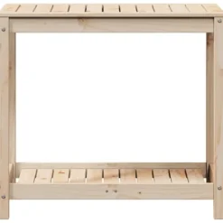 Plantningsbænke^Plantebord med hylde i massivt fyrretræ | Størrelse: 82,5x50x75 cm
