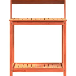 Outlet Plantebord med hylder i massivt fyrretræ | Mål: 82,5x50x109,5 cm | Farve: Brun Plantningsbænke