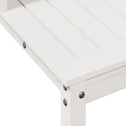 Discount Plantebord med hylder i massivt fyrretræ - Opbevaringsløsning | Størrelse: 108x50x109,5 cm | Farve: Hvid Plantningsbænke