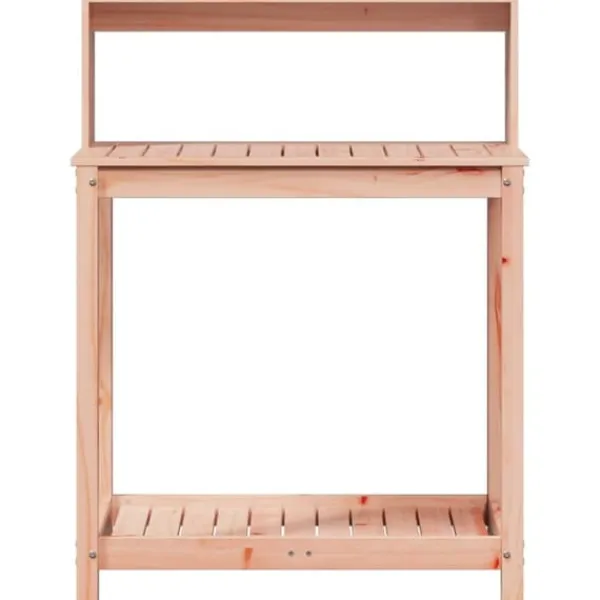 Outlet Plantebord med hylder i massivt douglasgran - Ideelt til planter | Størrelse: 82,5x50x109,5 cm Plantningsbænke