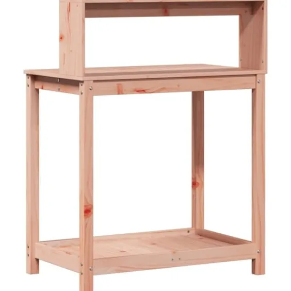 Outlet Plantebord med hylder i massivt douglasgran - Ideelt til planter | Størrelse: 82,5x50x109,5 cm Plantningsbænke