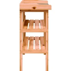 Plantningsbænke^Plantebord med hylder i massivt grantræ | Størrelse: 78x38x82,5 cm | Farve: Brun