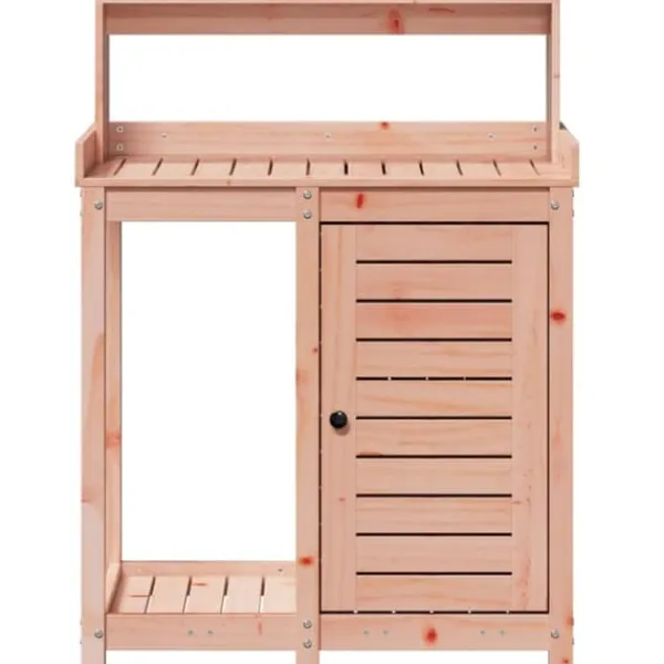 Plantebord med hylder i massivt douglasgran | Størrelse: 82,5x50x109,5 cm Plantningsbænke
