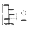 Outlet Plantebord, Moderne Minimalistisk, Metal, Sort,4 niveau Plantestativer