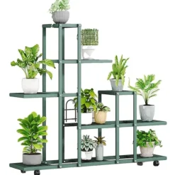 Plantestativer^Plantebord, Multi-Lag Design, Bærbar og Holdbar,H9036 Grøn