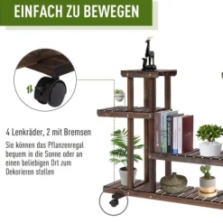 Sale Plantebord, 123,5x33x80 cm, Brun Krukker & Plantebeholdere