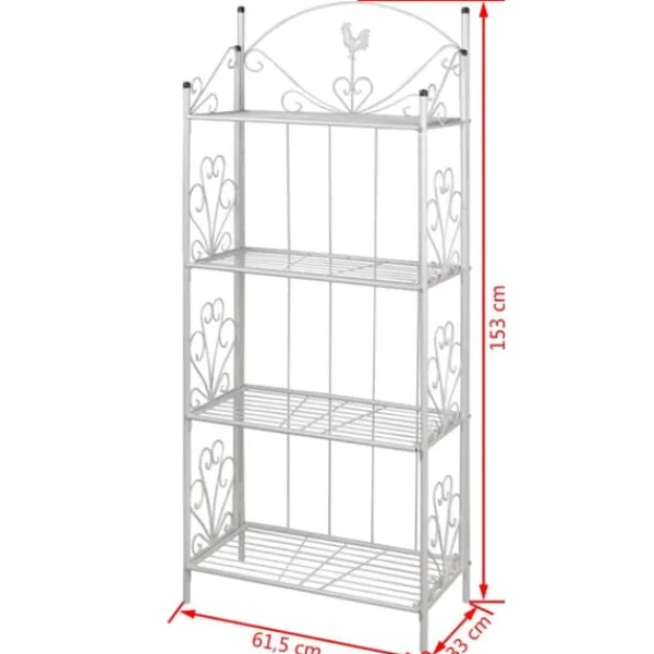 Plantestativer^Planteborde - Hvit Firkantet Plantestativ