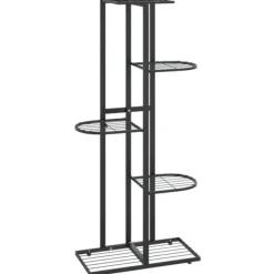New Planteborde - Living blomsterstativ i 5 niveauer 43x22x98 cm metal sort Plantestativer