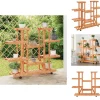 Clearance Planteborde - Living blomsterstativ med hjul 110x25x115 cm massivt fyrretræ Plantestativer