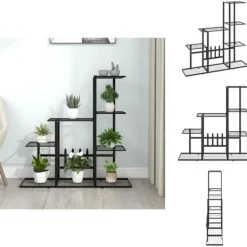 Plantestativer^Planteborde - Living blomsterstativ 94,5x25x88 cm metal sort