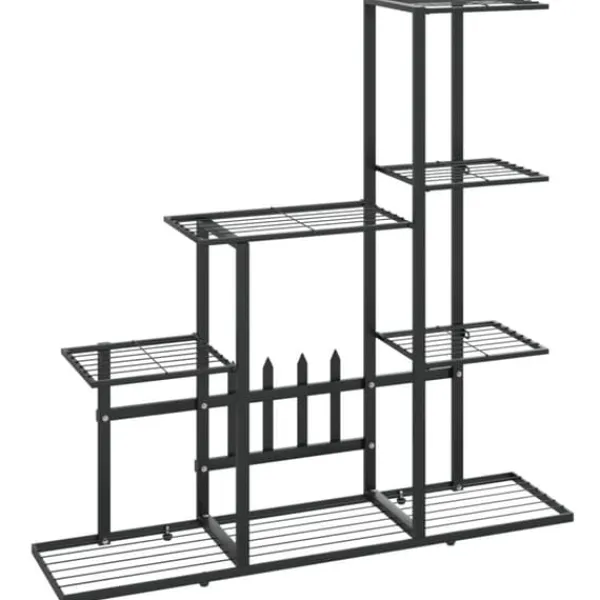 Plantestativer^Planteborde - Living blomsterstativ 94,5x25x88 cm metal sort