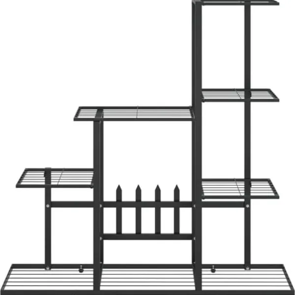 Plantestativer^Planteborde - Living blomsterstativ 94,5x25x88 cm metal sort