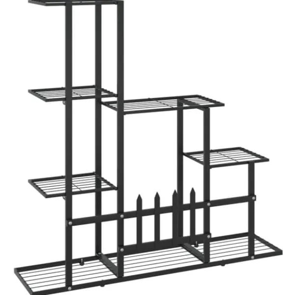 Plantestativer^Planteborde - Living blomsterstativ 94,5x25x88 cm metal sort